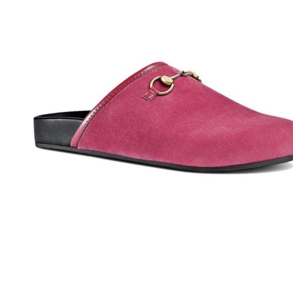 Raspberry Pink GUCCI Suede Mules - Picture 3 of 3